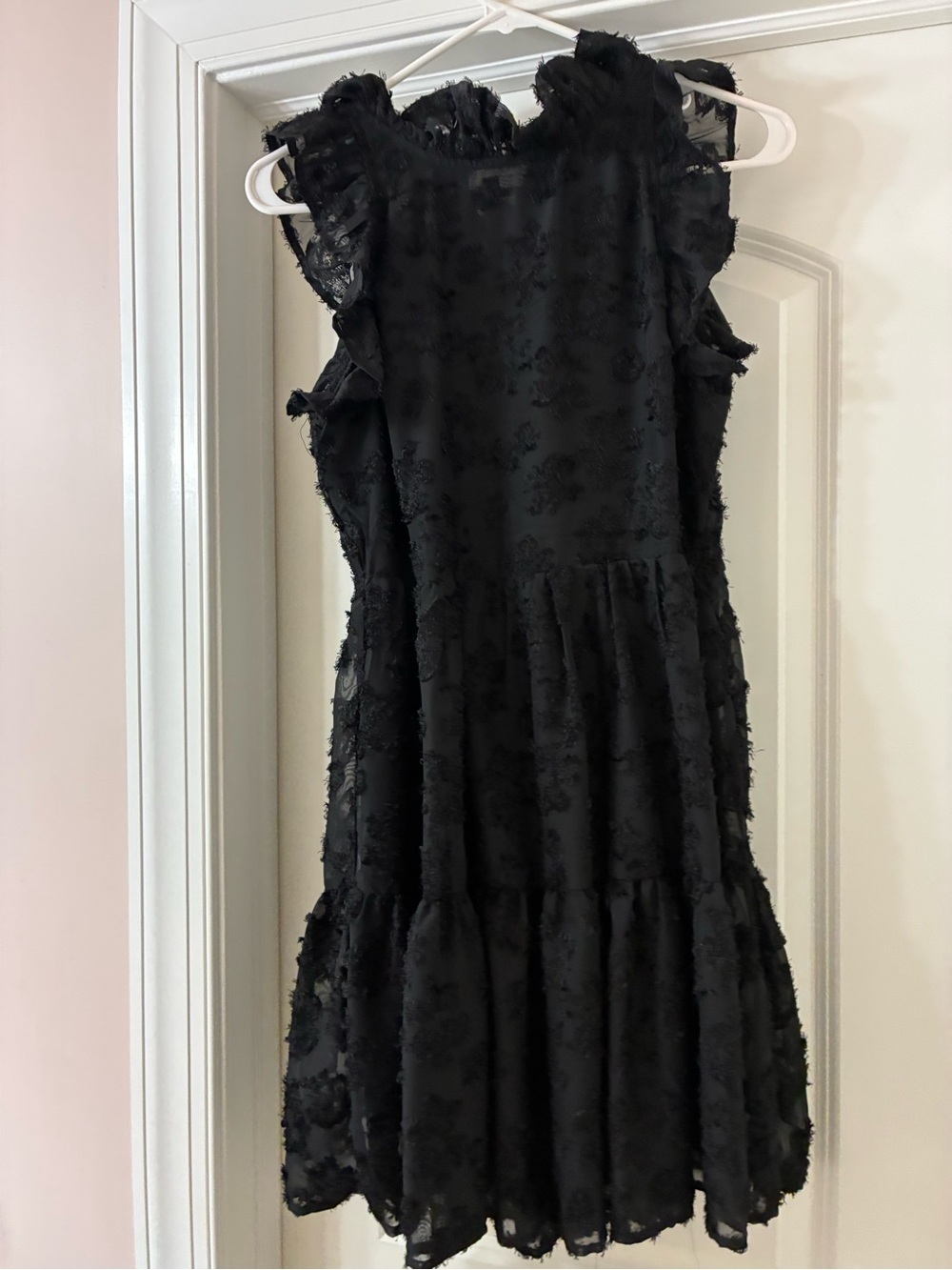 Blu Pepper Black Ruffle Tiered Floral Dress